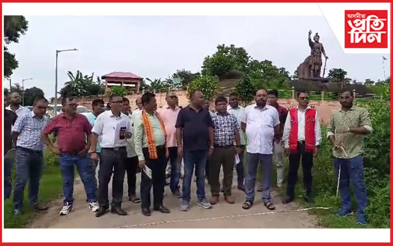 জোঙাল বলহু ক্ষেত্ৰ পৰিদৰ্শন মন্ত্ৰী কেশৱ মহন্তৰ...